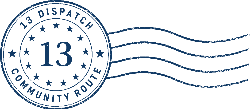 13 Dispatch Community Route postmark